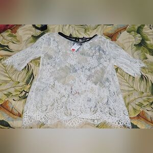 Sheer lace top